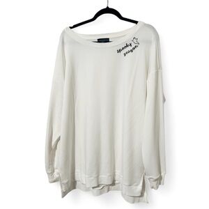 Cynthia Rowley Spooky Season Embroidered Long Sleeve White Tunic Woman Size XL